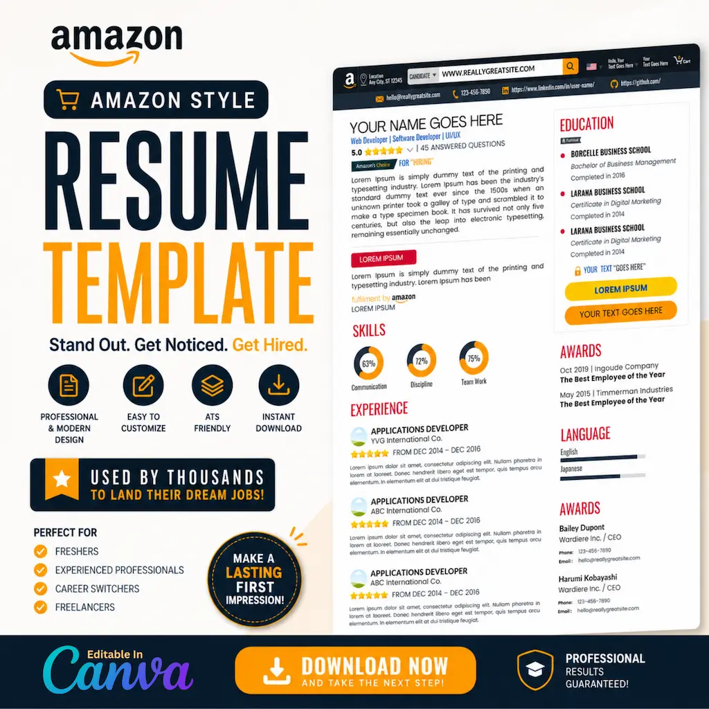 Company Style Resume Template Bundle (DIY)